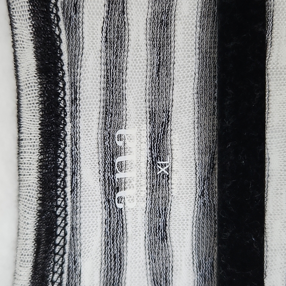 Ana Women's Knit button-up Top Stripes Black White Size XL - Picture 4 of 8